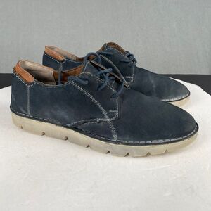 Roan Bed Stu Mens 10.5 Heaton Sneaker Shoe Distressed Navy Leather Casual LaceUp